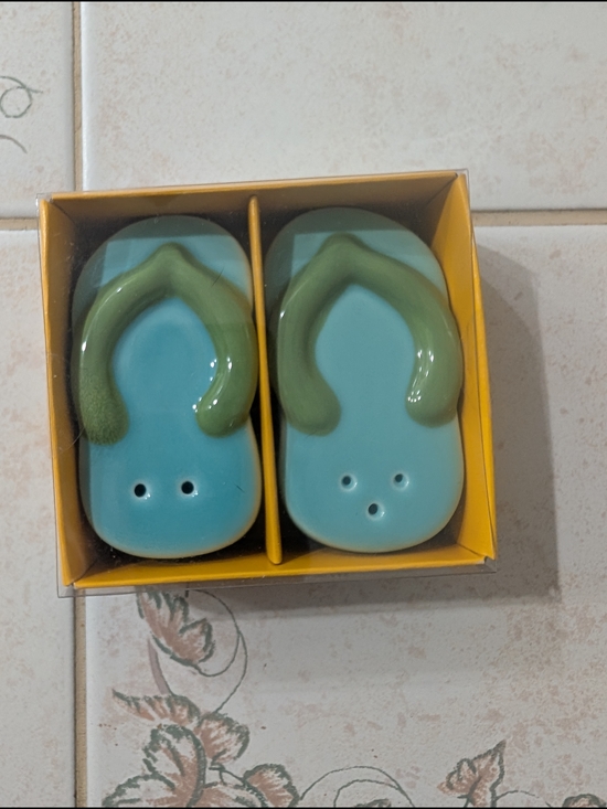 Other - Turquoise Ceramic Flip-Flop Salt & Pepper Shakers